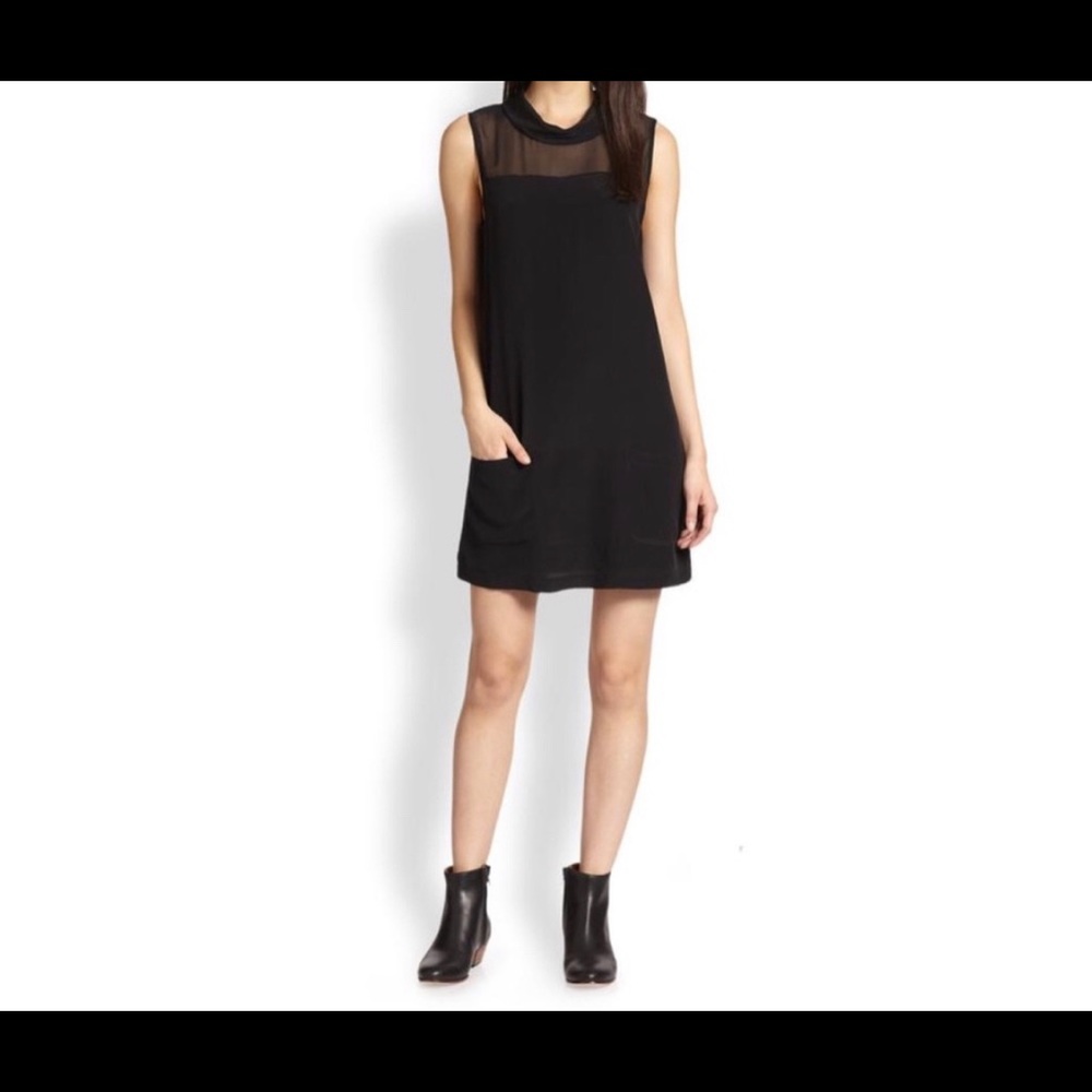 Joie silk shift dress with collar